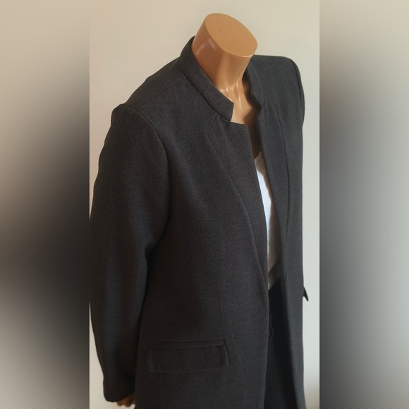 H by Halston Charcoal Blazer Coat - Picture 2 of 10